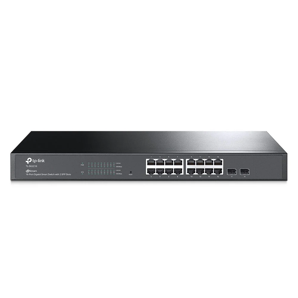 TP Link TL SG2218 JetStream Smart Managed Rackmount Switch 16 Port 101001000Mbps 2 Port Gigabit SFP 1