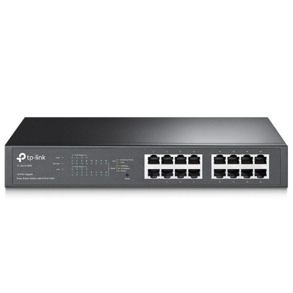 tp link tl sg1016pe easy smart rackmount switch 16 port 101001000mbps with 8 port poe ismart store 1