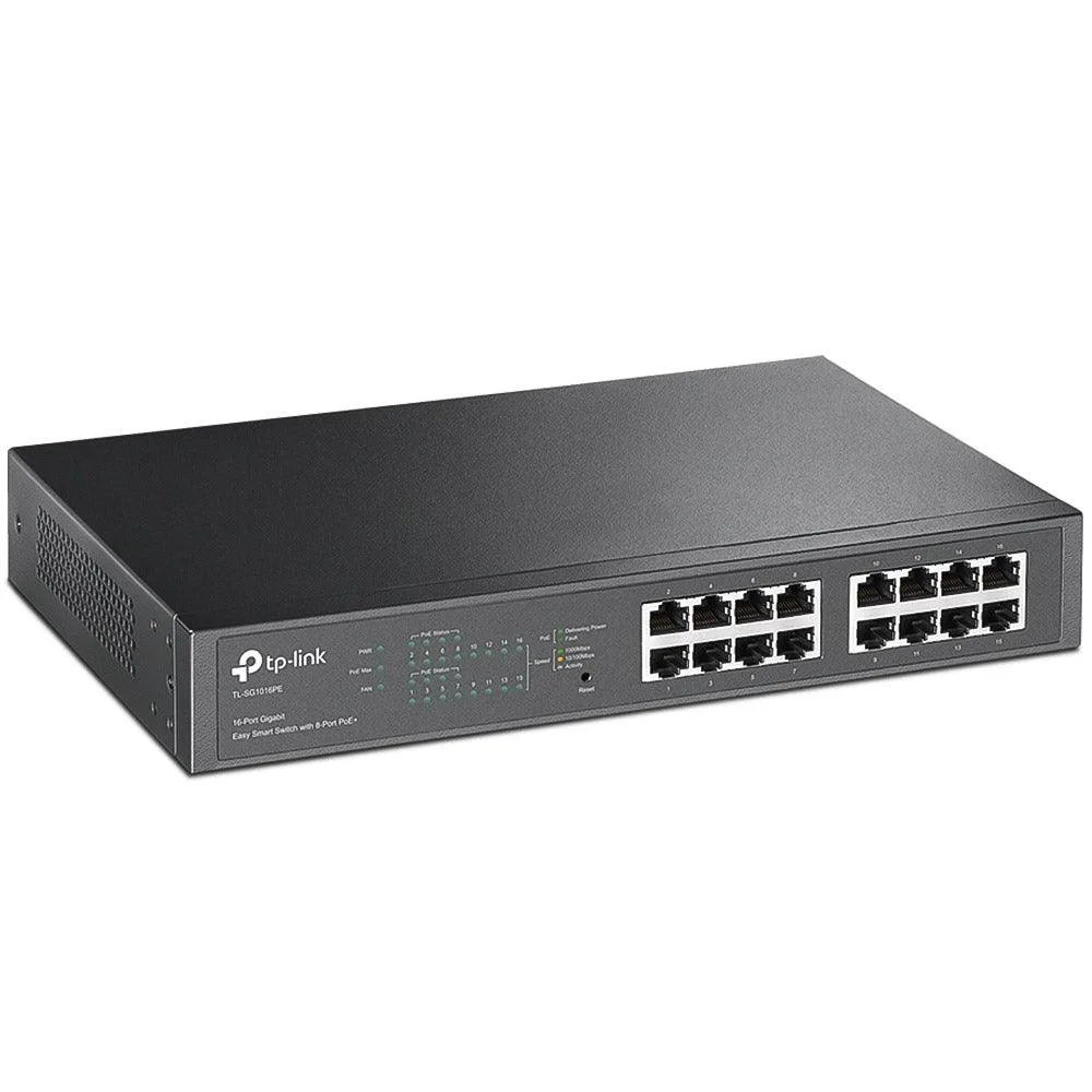 tp link tl sg1016pe easy smart rackmount switch 16 port 101001000mbps with 8 port poe ismart store 2